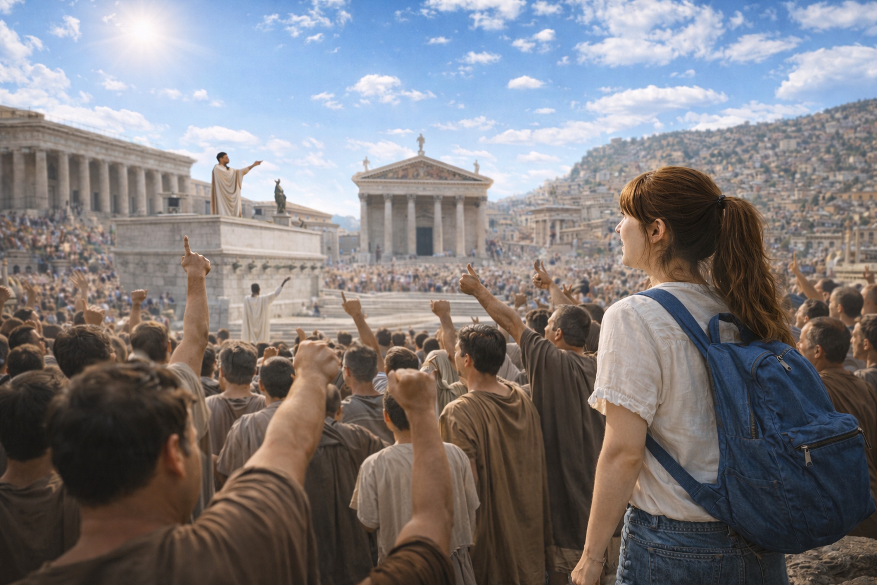 Forum Romanum – Rede und Menschenmenge